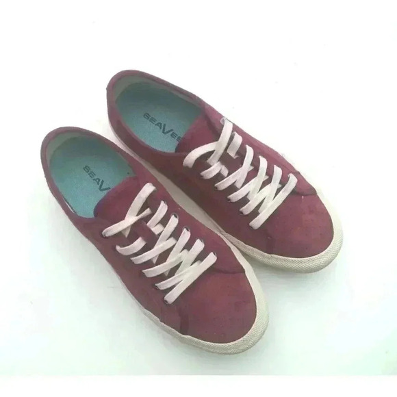 SeaVees Women's Red Canvas Standard Monterey Sneaker- Size: 6 - Picture 3 of 9